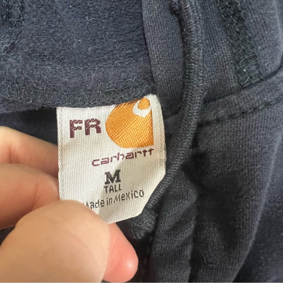 Carhartt Force FR Hoodie Jacket Cat 2 Mens Medium Tall Navy Blue Flame Resistant - Picture 8 of 11